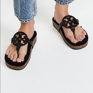 Tory Burch MILLER CLOUD - Black Shearling